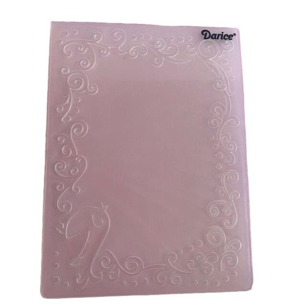 Darice Whimsy Frame Embossing Folder 4x6 Crafting Tool Plastic Decorative Design